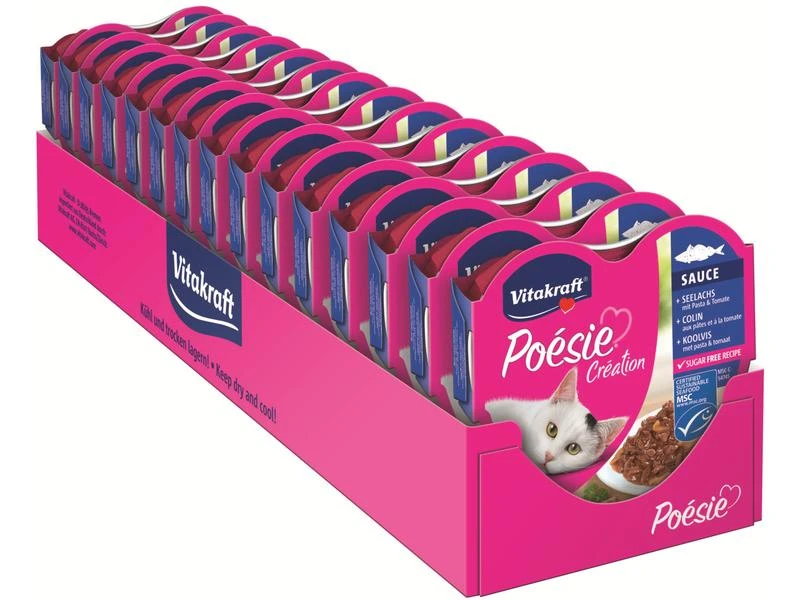 Vitakraft Nassfutter Poésie Sauce Seelachs & Pasta, 15 x 85 g 3 Vitakraft Nassfutter Poésie Sauce Seelachs & Pasta, 15 x 85 g