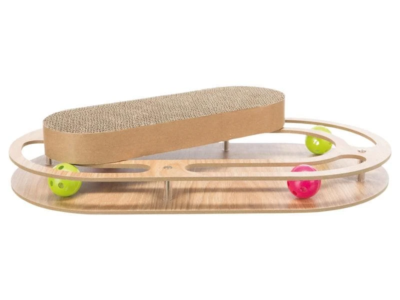 Trixie Kratzpappe mit Holzrahmen & Katzenminze 4 Trixie Kratzpappe mit Holzrahmen & Katzenminze – Bild 2