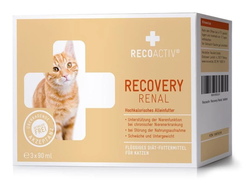 RECOACTIV Katzen-Nahrungsergänzung Recovery Renal, 3 x 90 ml 3 RECOACTIV Katzen-Nahrungsergänzung Recovery Renal, 3 x 90 ml