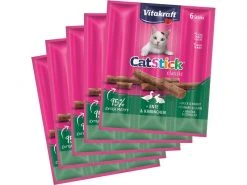 Vitakraft Katzen-Snack Cat-Stick mini Ente & Kaninchen, 5 x 6 Stk.