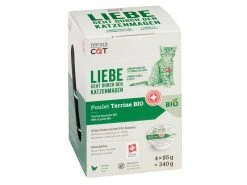 NaturaCat Nassfutter BIO Poulet Terrine, 4 x 85g