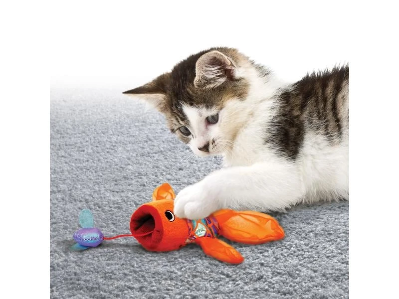 Kong Katzen-Spielzeug Crackles Gulpz 20 cm, Orange 4 Kong Katzen-Spielzeug Crackles Gulpz 20 cm, Orange – Bild 2