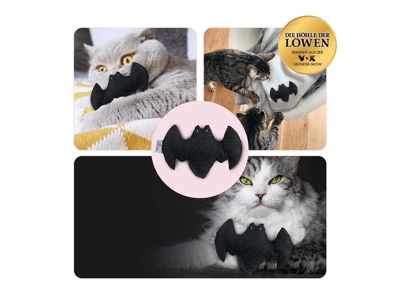 Catlabs Katzen-Spielzeug Flauschige Fledermaus mit Baldrianwurzel 8 Catlabs Katzen-Spielzeug Flauschige Fledermaus mit Baldrianwurzel – Bild 6