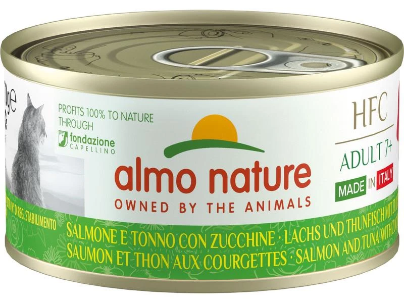 Almo Nature Nassfutter HFC Complete Lachs & Thon mit Zucchini 24x70g 4 Almo Nature Nassfutter HFC Complete Lachs & Thon mit Zucchini 24x70g – Bild 2