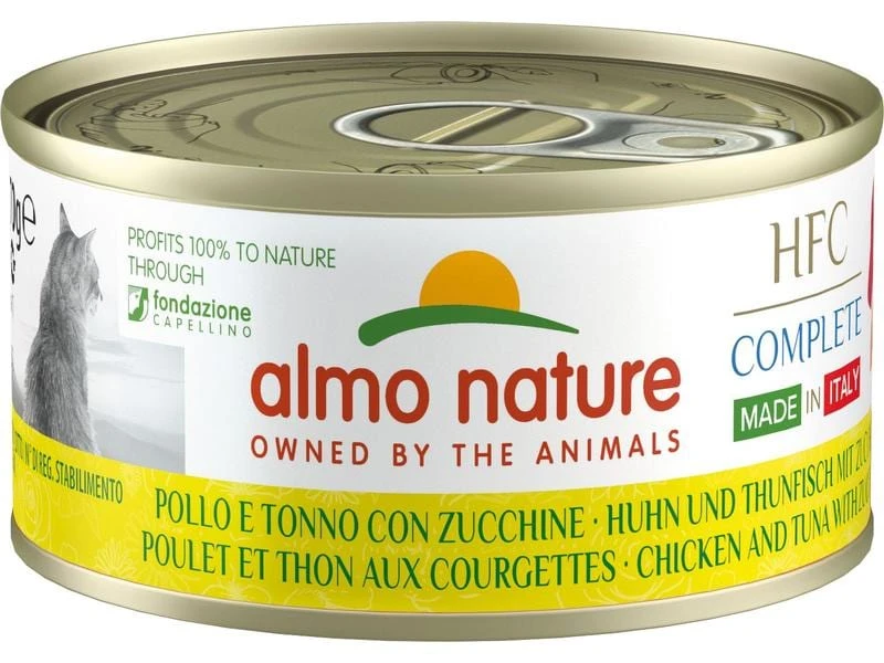 Almo Nature Nassfutter HFC Complete Huhn & Thunfisch mit Zucchini 24x70g 4 Almo Nature Nassfutter HFC Complete Huhn & Thunfisch mit Zucchini 24x70g – Bild 2