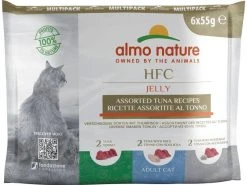 Almo Nature Nassfutter HFC Jelly 3 Sorten mit Thunfisch, 6 x 55 g