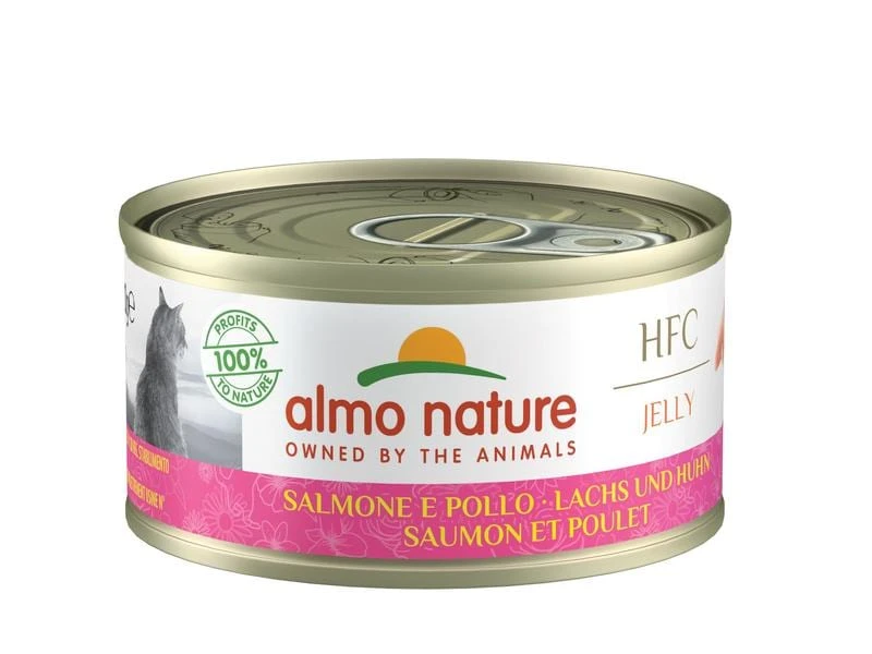 Almo Nature Nassfutter HFC Jelly Lachs und Huhn, 24 x 70 g 4 Almo Nature Nassfutter HFC Jelly Lachs und Huhn, 24 x 70 g – Bild 2