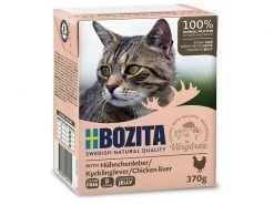 Bozita Nassfutter Häppchen in Gelée mit Hühnchenleber, 370 g