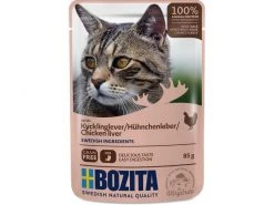 Bozita Nassfutter Pouch Häppchen in Gelée Hühnchenleber, 85 g