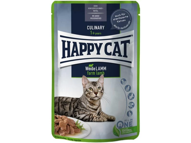Happy Cat Nassfutter Meat in Sauce Culinary Weide-Lamm, 24 x 85 g 4 Happy Cat Nassfutter Meat in Sauce Culinary Weide-Lamm, 24 x 85 g – Bild 2