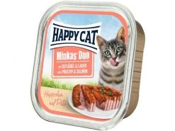 Happy Cat Nassfutter Minkas Duo Häppchen Geflügel & Lachs, 12 x 100 g -Katzenwelt Verkaufsgeschäft 213984378 xxl
