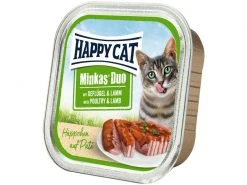Happy Cat Nassfutter Minkas Duo Häppchen Geflügel & Lamm, 12 x 100 g -Katzenwelt Verkaufsgeschäft 213984390 xxl