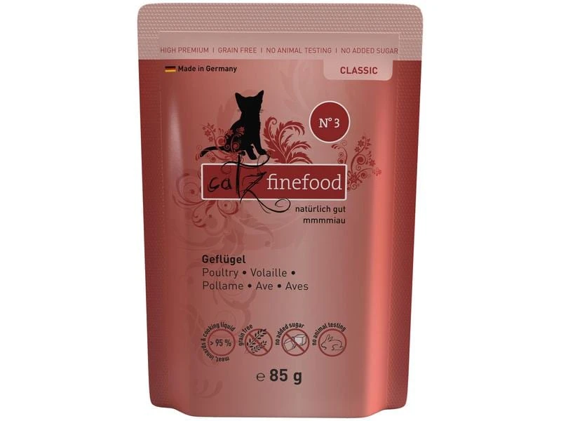 Catz finefood Nassfutter No.03 Geflügel, 85 g 3 Catz finefood Nassfutter No.03 Geflügel, 85 g