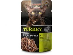Leonardo Cat Food Nassfutter Truthahn & Pulled Beef, 70 g