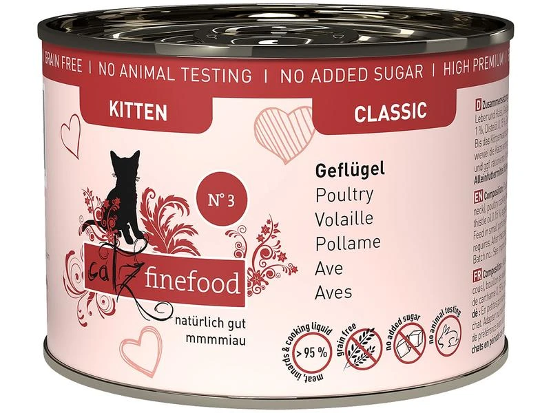 Catz finefood Nassfutter Kitten No.03 Geflügel, 200 g 3 Catz finefood Nassfutter Kitten No.03 Geflügel, 200 g