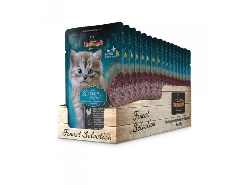 Leonardo Cat Food Nassfutter Kitten Geflügel, 16 x 85 g 3 Leonardo Cat Food Nassfutter Kitten Geflügel, 16 x 85 g