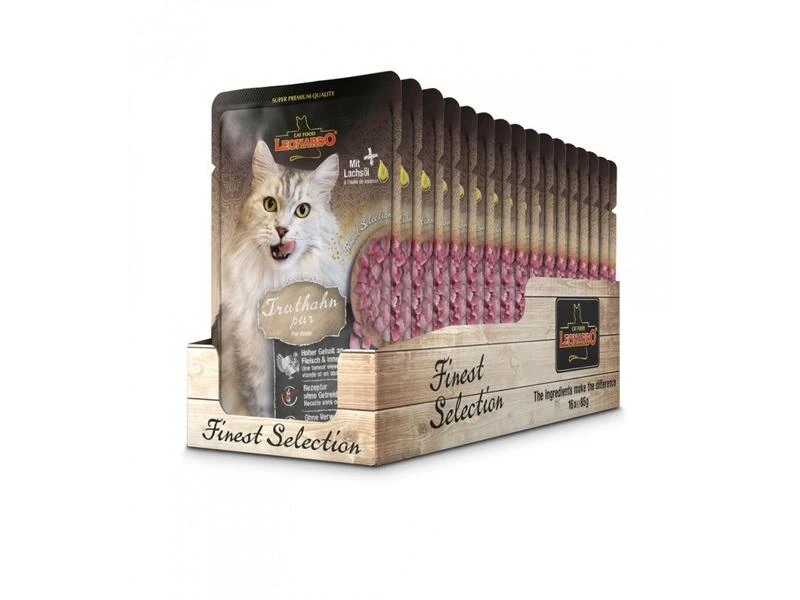 Leonardo Cat Food Nassfutter Truthahn Pur, 16 x 85 g 3 Leonardo Cat Food Nassfutter Truthahn Pur, 16 x 85 g