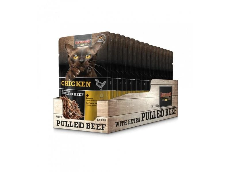 Leonardo Cat Food Nassfutter Huhn & Pulled Beef, 16 x 70 g 3 Leonardo Cat Food Nassfutter Huhn & Pulled Beef, 16 x 70 g
