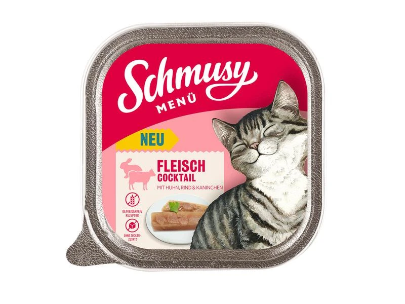 Schmusy Nassfutter Menü Fleischcocktail, 16 x 100 g 4 Schmusy Nassfutter Menü Fleischcocktail, 16 x 100 g – Bild 2