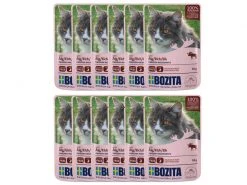 Bozita Nassfutter Pouch Häppchen in Gelée Elch, 12 x 85 g