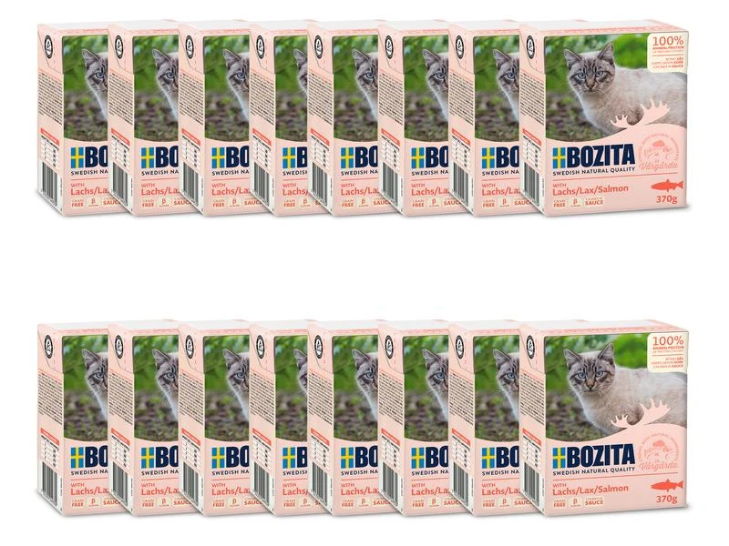 Bozita Nassfutter Häppchen in Sauce mit Lachs, 16 x 370 g 3 Bozita Nassfutter Häppchen in Sauce mit Lachs, 16 x 370 g