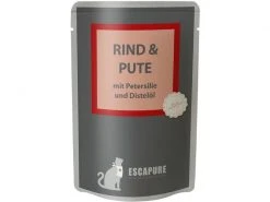 Escapure Nassfutter Pouch Rind & Pute, 100 g