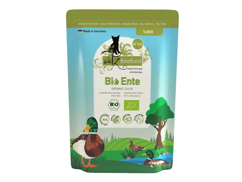 Catz finefood Nassfutter Bio No.505 Ente, 12 x 85 g 4 Catz finefood Nassfutter Bio No.505 Ente, 12 x 85 g – Bild 2