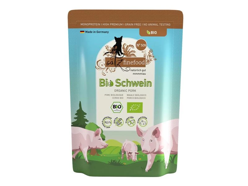 Catz finefood Nassfutter Bio No.509 Schwein, 85 g 3 Catz finefood Nassfutter Bio No.509 Schwein, 85 g