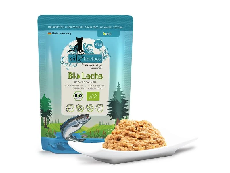 Catz finefood Nassfutter Bio No.513 Lachs, 12 x 85 g 6 Catz finefood Nassfutter Bio No.513 Lachs, 12 x 85 g – Bild 4