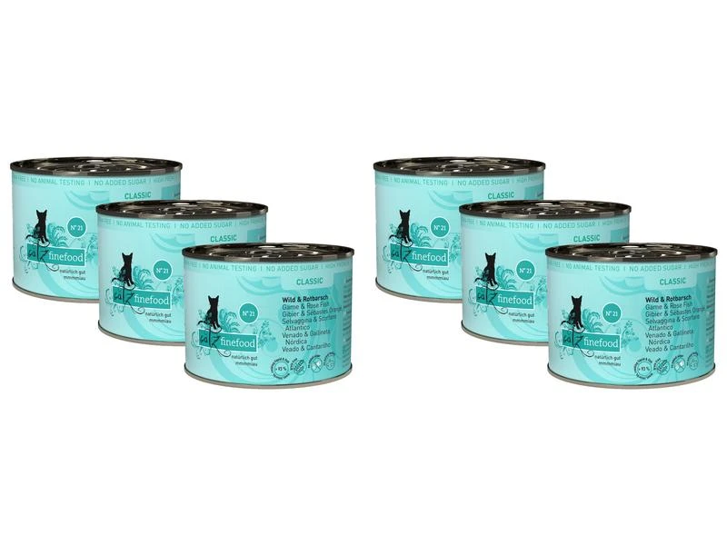 Catz finefood Nassfutter No.21 Wild & Rotbarsch, 6 x 200 g 3 Catz finefood Nassfutter No.21 Wild & Rotbarsch, 6 x 200 g