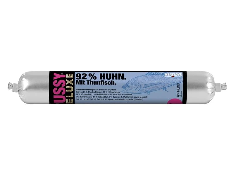 Fleischeslust Nassfutter Pussy Deluxe Huhn mit Thunfisch, 100 g 3 Fleischeslust Nassfutter Pussy Deluxe Huhn mit Thunfisch, 100 g