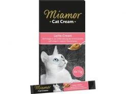 Miamor Katzen-Snack Lachs-Cream, 6 x 15 g