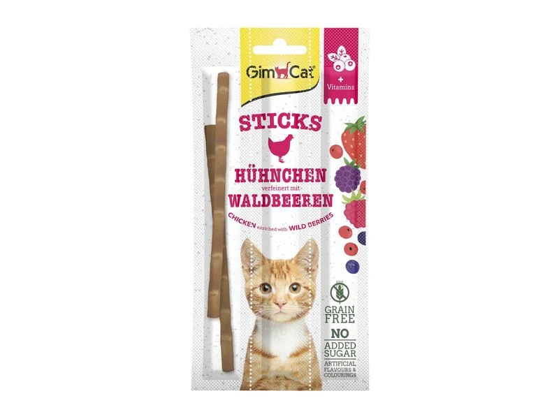 Gimpet Katzen-Snack Sticks Hühnchen & Waldbeeren, 3 Stück 3 Gimpet Katzen-Snack Sticks Hühnchen & Waldbeeren, 3 Stück