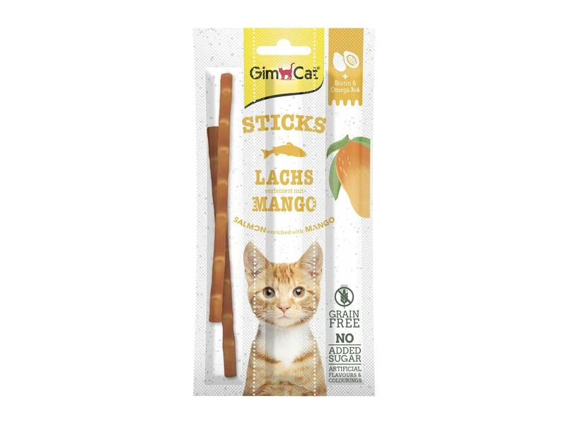 Gimpet Katzen-Snack Sticks Lachs & Mango, 3 Stück 3 Gimpet Katzen-Snack Sticks Lachs & Mango, 3 Stück