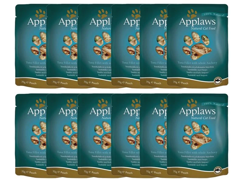 Applaws Nassfutter Pouch Thunfisch & Sardellen, 12 x 70 g 3 Applaws Nassfutter Pouch Thunfisch & Sardellen, 12 x 70 g