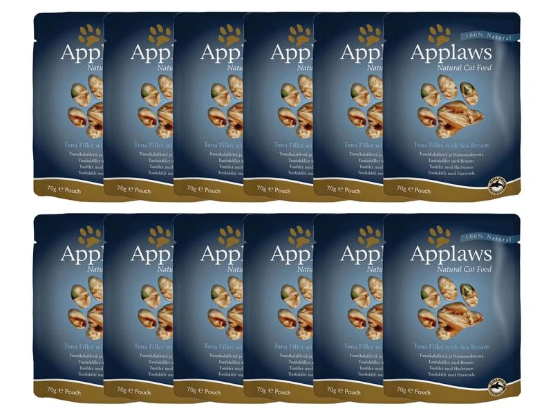 Applaws Nassfutter Pouch Thunfisch & Seebrasse, 12 x 70 g 3 Applaws Nassfutter Pouch Thunfisch & Seebrasse, 12 x 70 g