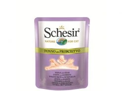 Schesir Nassfutter Thunfisch & Schinken in Brühe, 70 g