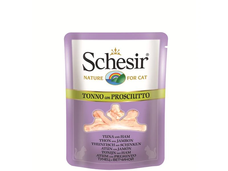 Schesir Nassfutter Thunfisch & Schinken in Brühe, 70 g 3 Schesir Nassfutter Thunfisch & Schinken in Brühe, 70 g