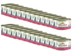 Almo Nature Nassfutter HFC Natural Italy Schinken mit Truthahn, 24x70 g