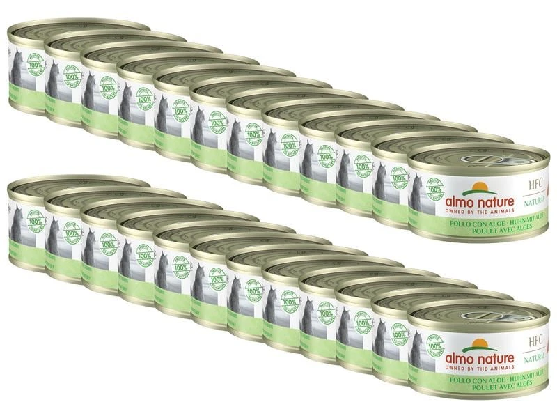 Almo Nature Nassfutter HFC Natural Huhn mit Aloe, 24 x 70 g 3 Almo Nature Nassfutter HFC Natural Huhn mit Aloe, 24 x 70 g