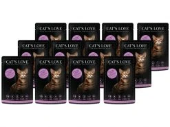 Cat's Love Nassfutter Adult Lachs & Huhn, 12 x 85 g