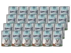 Happy Cat Nassfutter Meat in Sauce Sensitive Magen & Darm, 24 x 85 g