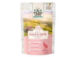 Wildes Land Nassfutter Adult Kalb & Ente 12 x 100 g