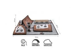 CanadianCat Katzen-Spielzeug Activity Teppich Coleen, 90 x 110 x 27.5 cm -Katzenwelt Verkaufsgeschäft 222622977 xxl