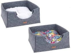 Amiplay Katzenkorb Cube Hygge, Grau -Katzenwelt Verkaufsgeschäft 222700717 xxl