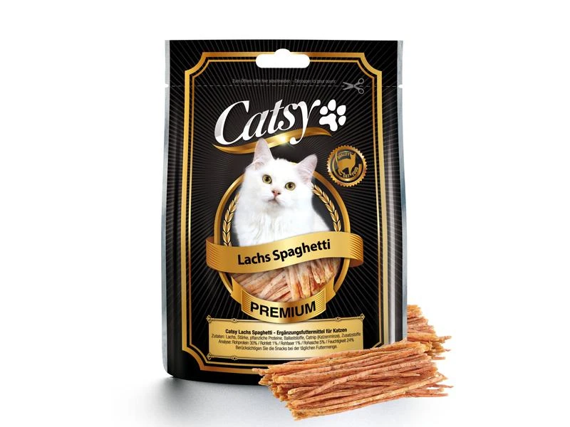 Catsy Katzen-Snack Lachs Spaghetti, 50 g 3 Catsy Katzen-Snack Lachs Spaghetti, 50 g