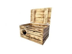 Holz Zollhaus Korbhöhle Vintage geflammt XXL, 59 x 40 x 32 cm