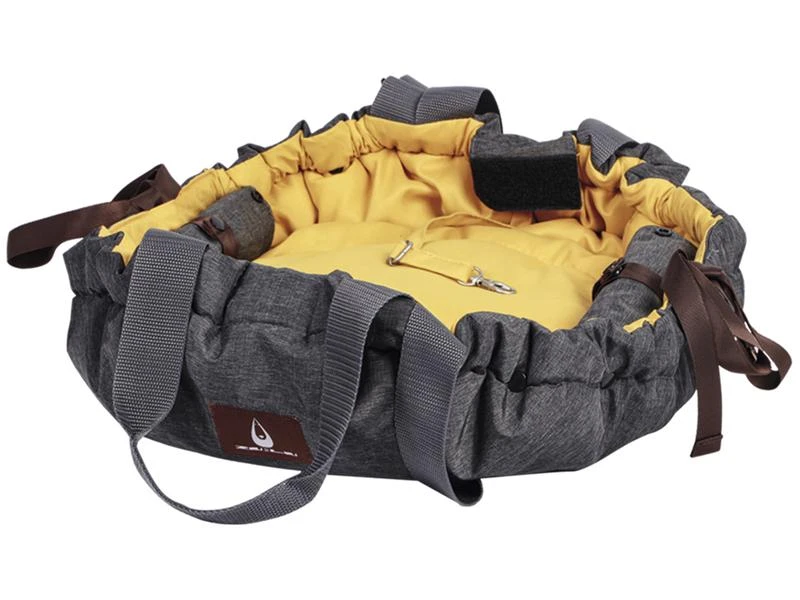 Nobby Tiertransport-Tasche Shelly, 72 x 55 cm, Grau-Senf 4 Nobby Tiertransport-Tasche Shelly, 72 x 55 cm, Grau-Senf – Bild 2