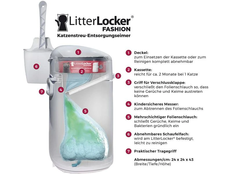 LitterLocker Katzenstreueimer Fashion 8 LitterLocker Katzenstreueimer Fashion – Bild 6