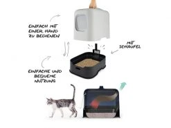Rotho Katzentoilette Biala, Anthrazit -Katzenwelt Verkaufsgeschäft 227697690 xxl